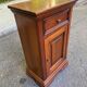 Nightstand, accent furniture in solid wood with drawer and door, 1980.
