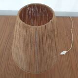 Mid-Century Danish Teak and Sisal Table Lamp, 1950s