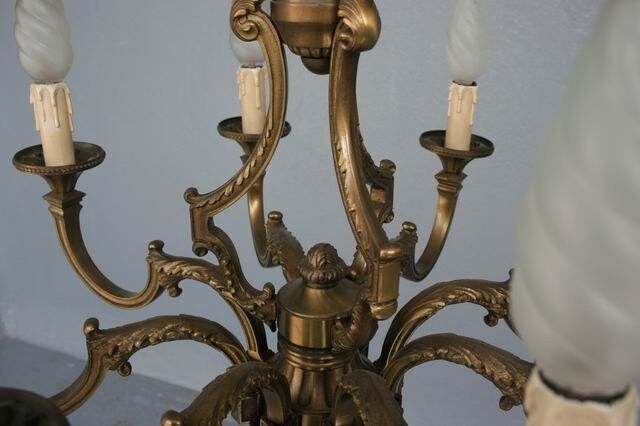 Chandelier bronze 8 branches