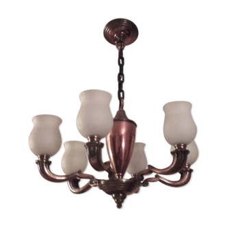 Chandelier copper and brass