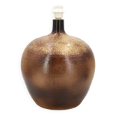 Impressive brown ceramic ball lamp from the 1970s.