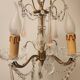 Antique brass chandelier with pendants