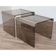 Set of 2 glass trundle tables by Gallotti and Radice 1970
