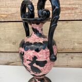 Vase céramique vintage Lamarche Vallauris Monaco 1960