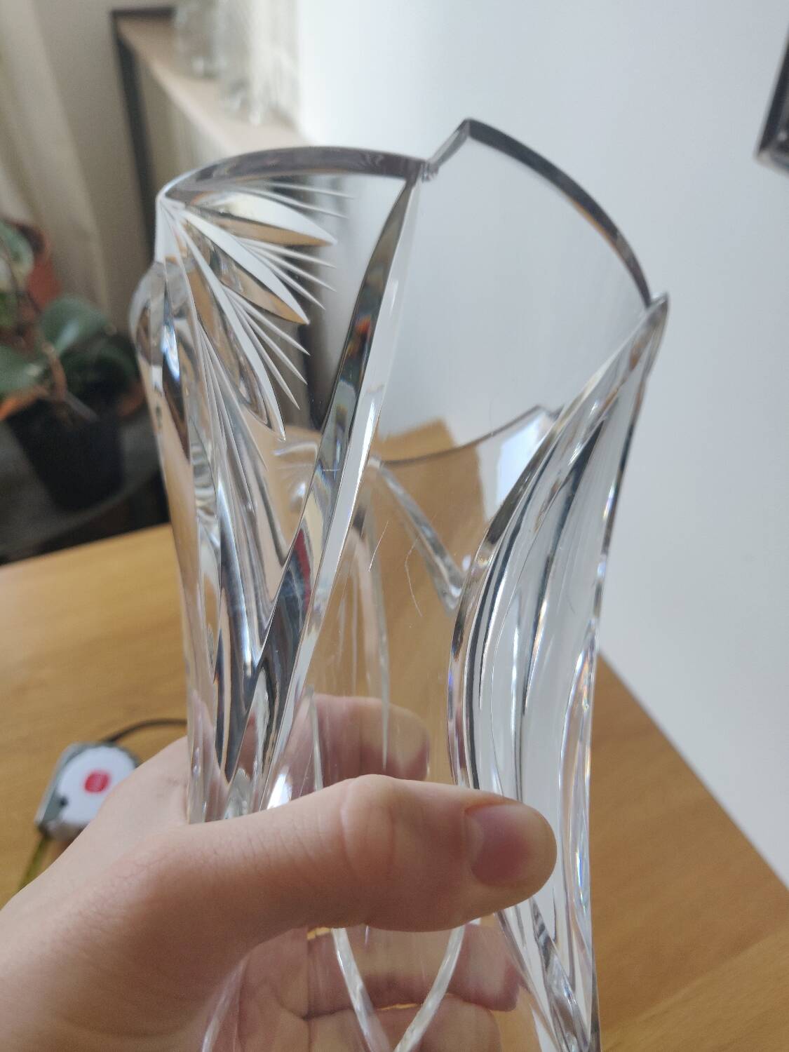 Bohemian crystal vase