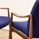 Two Mid-Century Modern Teak Armchairs by Hartmut Lohmeyer for Wilkhahn, 1950s