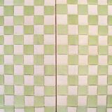 Banc en hêtre avec assise en tissu à carreaux Italie années 1950