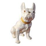 Bouledogue français en céramique manufacture de bavent 1900 france.