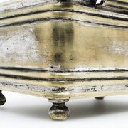 Plated brass sugar bowl from Henneberg Brothers, Warsaw, Poland, 19th century