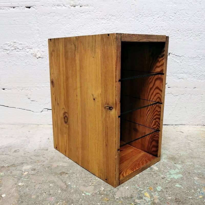 Wooden and glass shelf