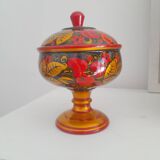 Large Russian khokhloma candy dish