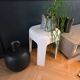 Stool - Vintage white plastic side table