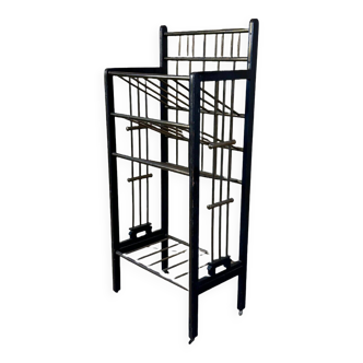 Magazine rack from Wiener Werkstätte Austria made of mahogany & brass around 1900