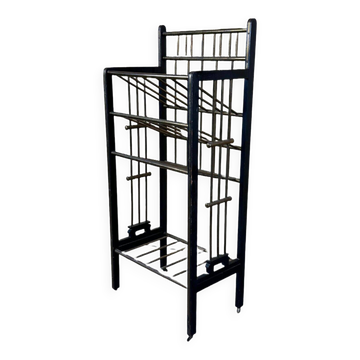 Magazine rack from Wiener Werkstätte Austria made of mahogany & brass around 1900