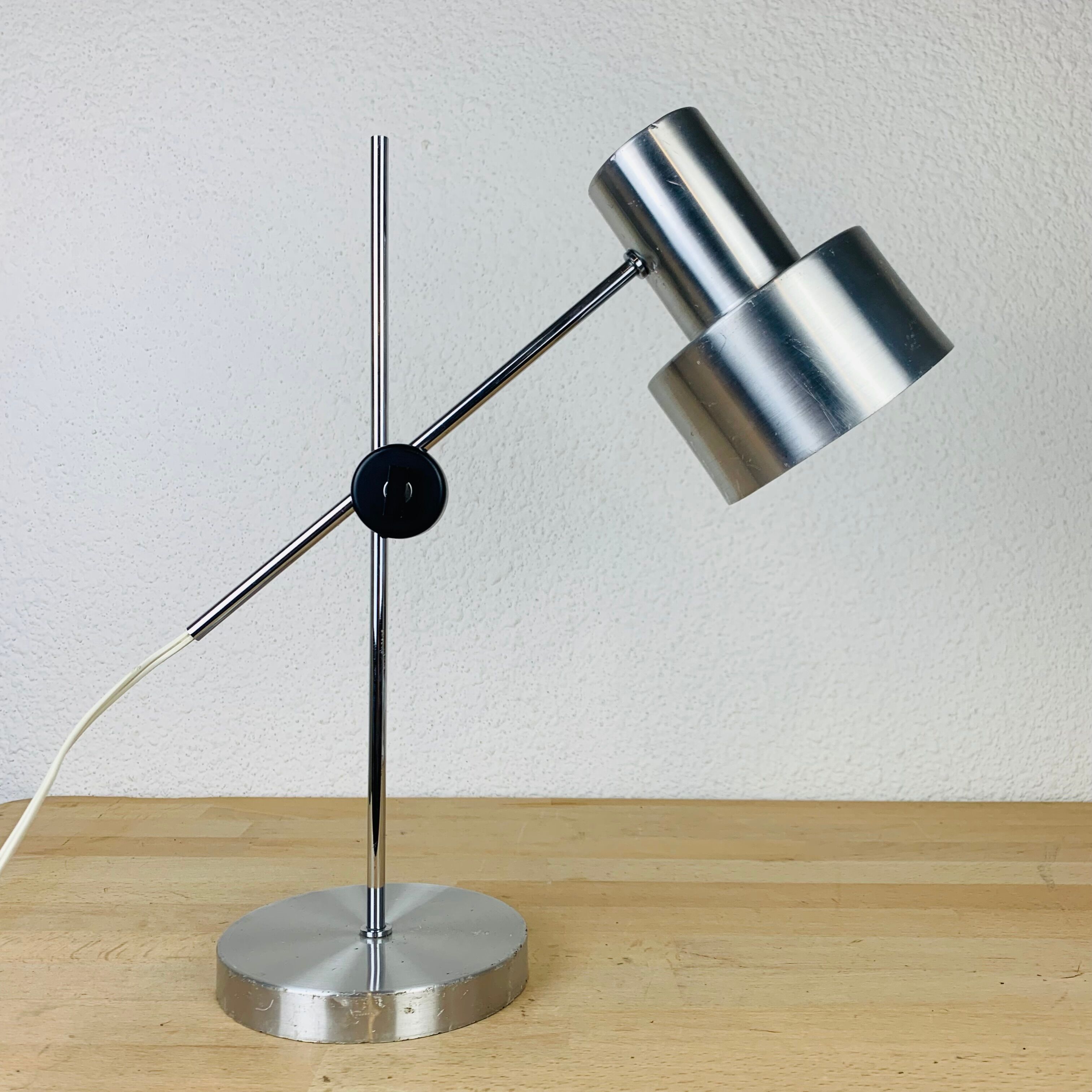 Vintage lamp brushed aluminum 50/60s