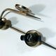 Vintage double wall light • steel, brass & glass • 1950