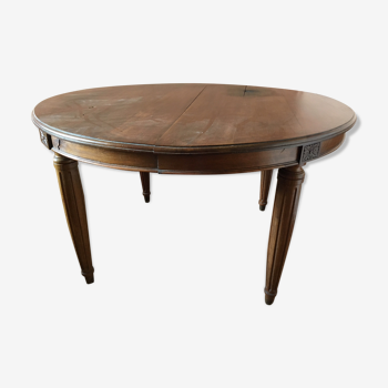 Louis XVI style round table with 3 extensions