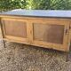 Antique workshop cabinet with sliding doors