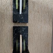 Art Deco pair of bookends in marble and green onyx – 1930s-1950s