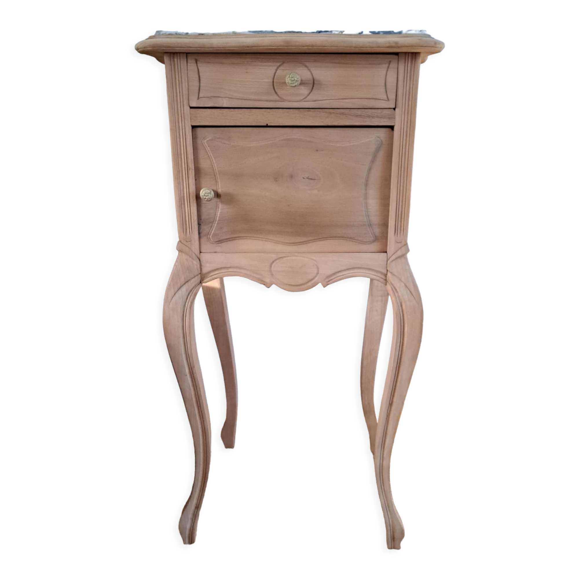 Table d'appoint chevet de style louis XV bois clair