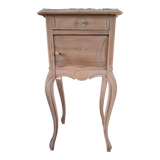 Louis XV style bedside side table in light wood