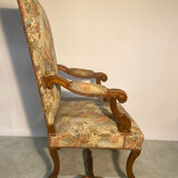 Louis XIII style walnut armchair