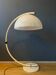 White mid-century Dijkstra flexible snake mushroom floor lamp