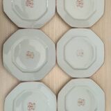 6 Reynaud porcelain plates