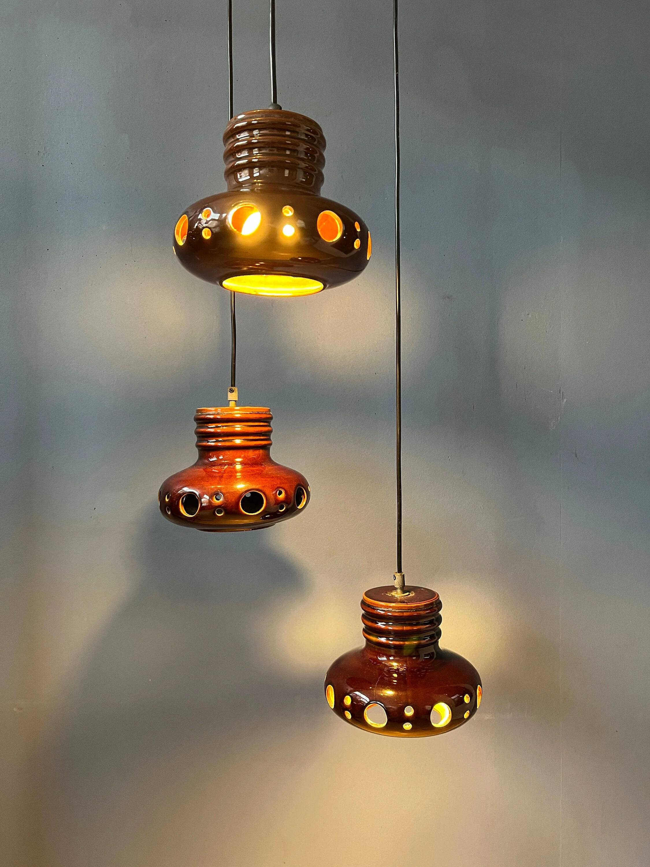Ceramic chandelier West Germany / pendant
