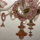 Large Venetian Pink Murano Glass Chandelier 1960’s