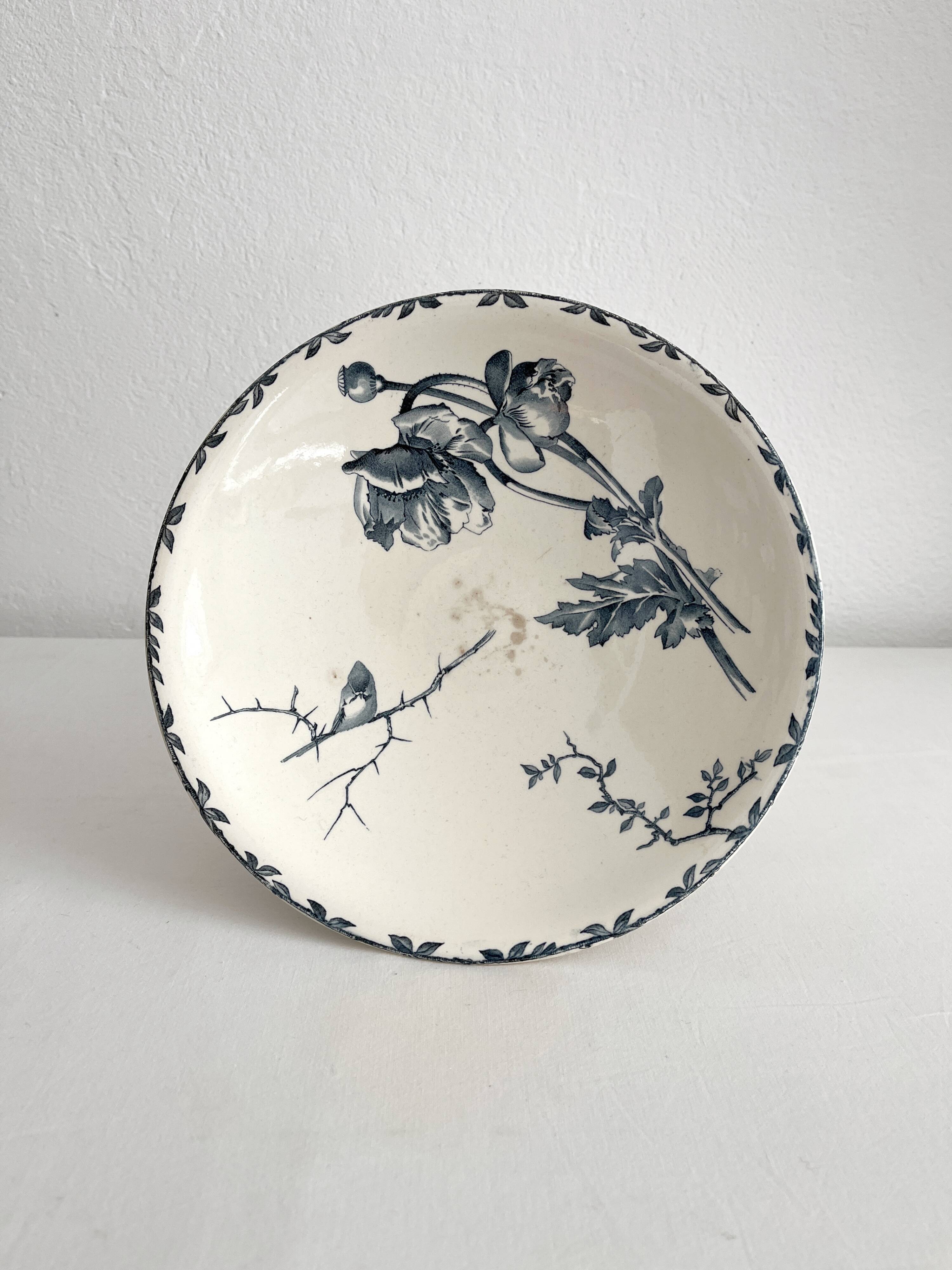 Earthenware compote "Oxford" Choisy le Roi