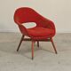 Fauteuil Shell restauré velours par Miroslav Navratil pour Vertex
