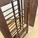 Folding magazine rack with shelf