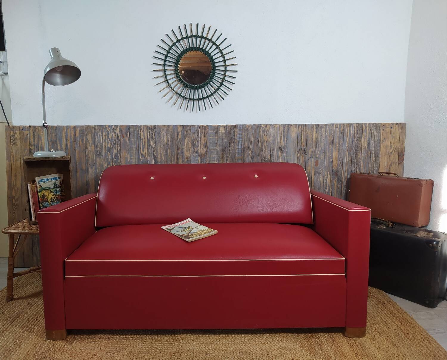 Vintage red sofa