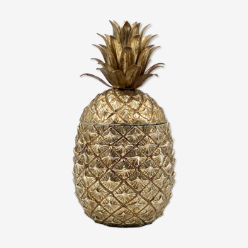 Seau à glace ananas doré, Mauro Manetti Fonderie d’Arte, Italie Années 1970