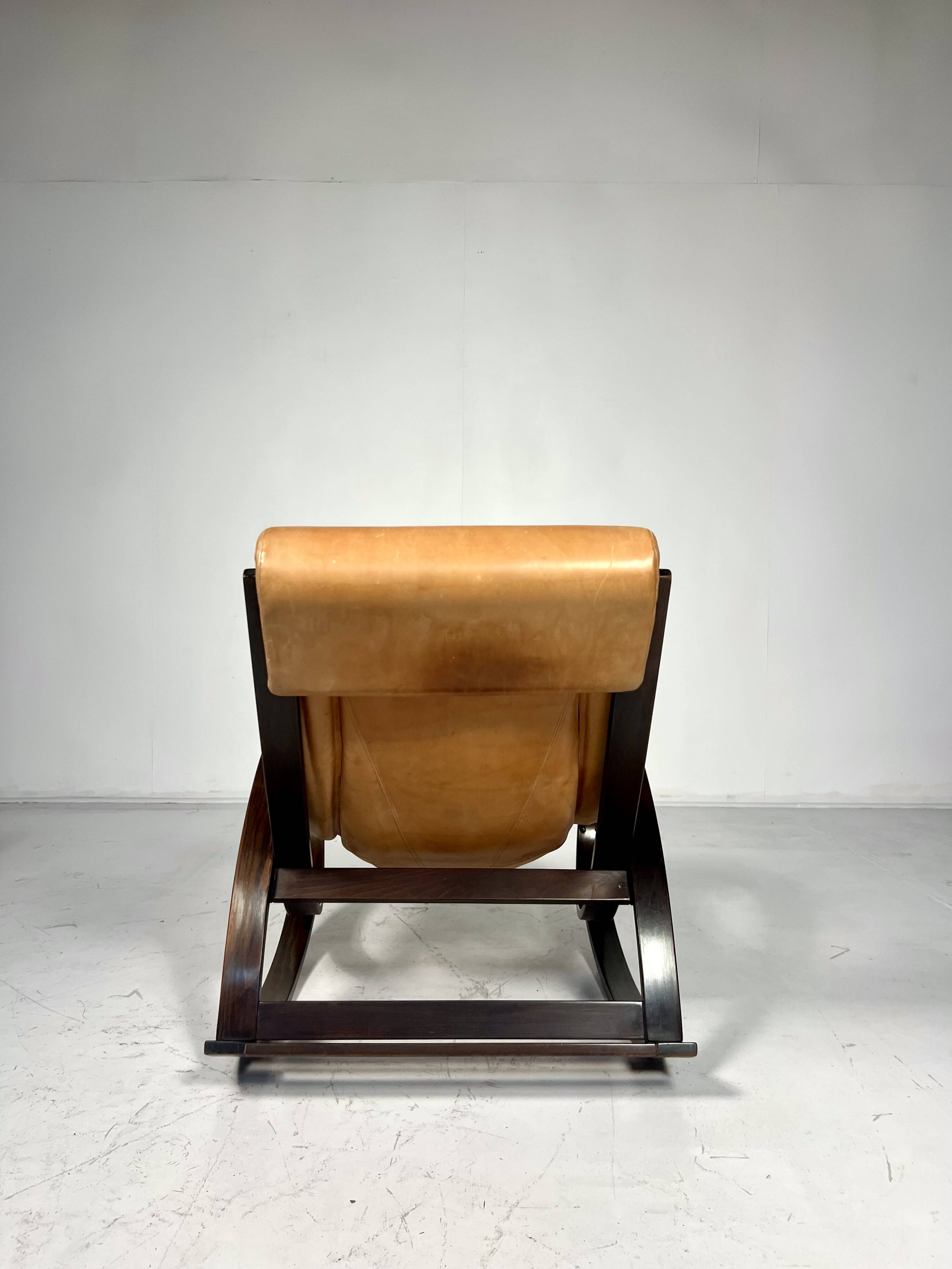Sgarsul Rocking Chair By aGe Aulenti For Poltronova, Italy, 1960s