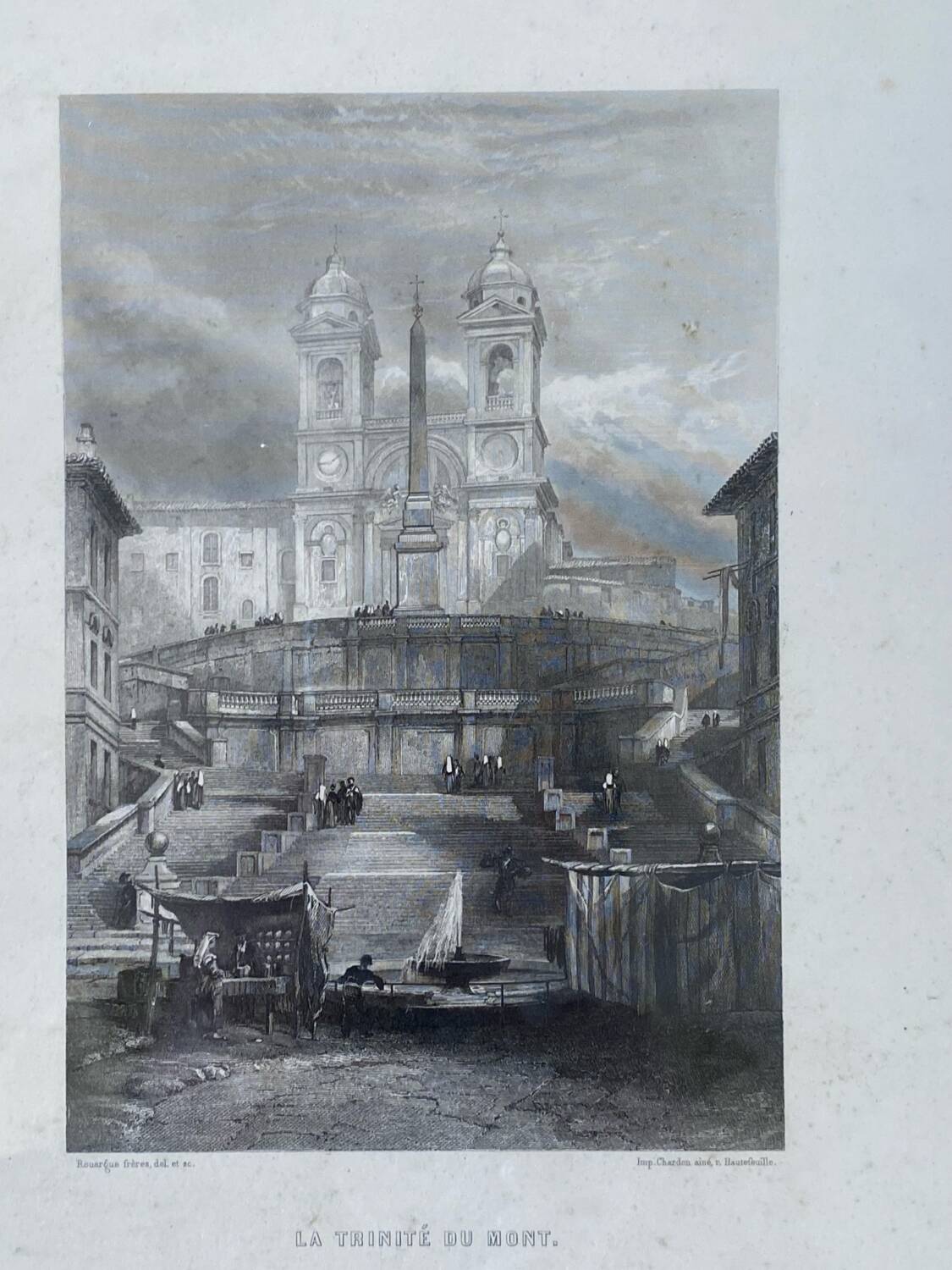 Lithograph of Rome by the Rouargue brothers 1850
