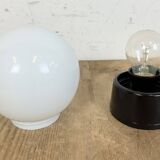 Vintage Brown Bakelite Wall or Ceiling Light with Milk Glass, 1960s