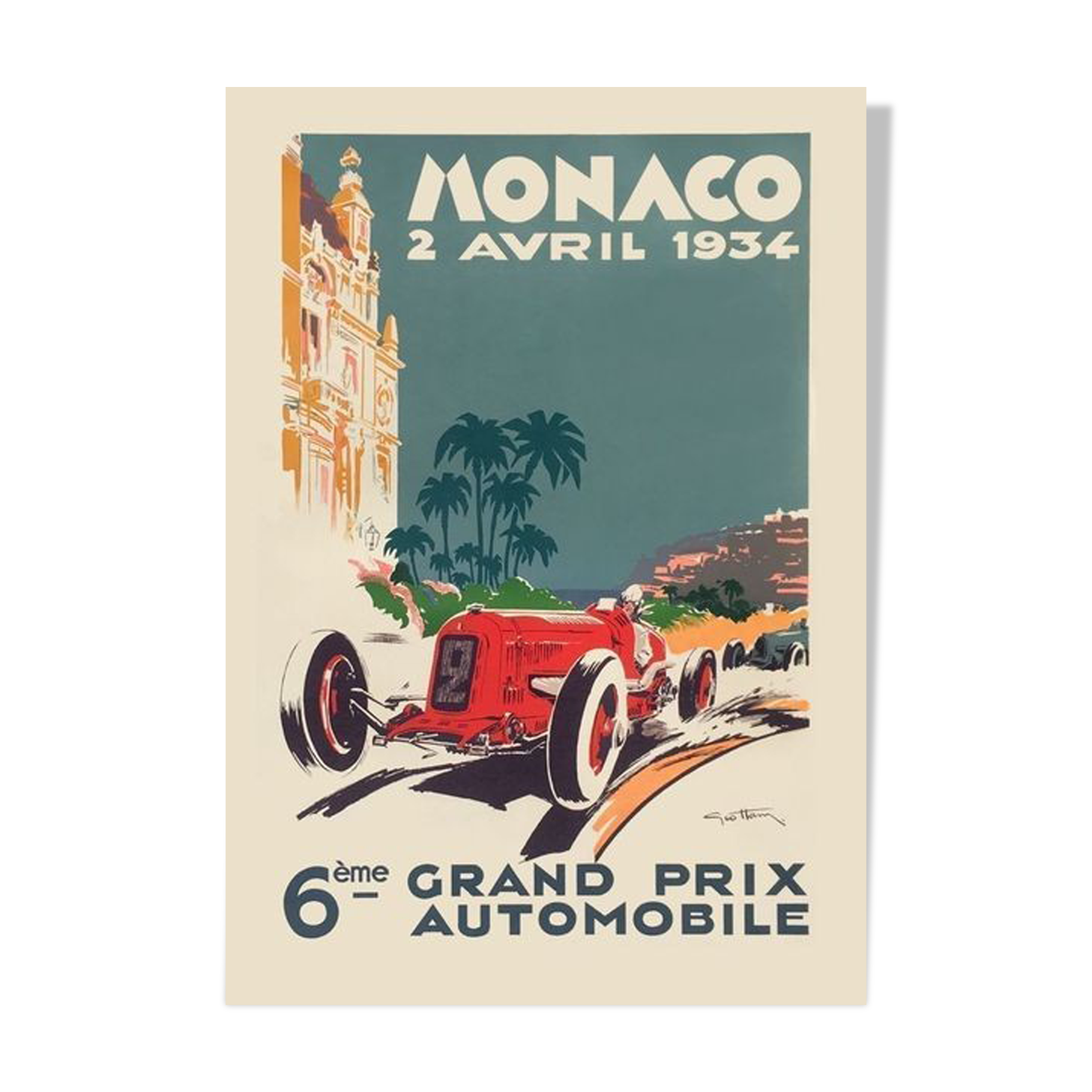 Monaco Geo Ham poster
