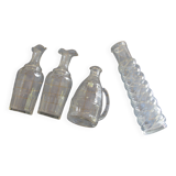 white glass carafes set of 4