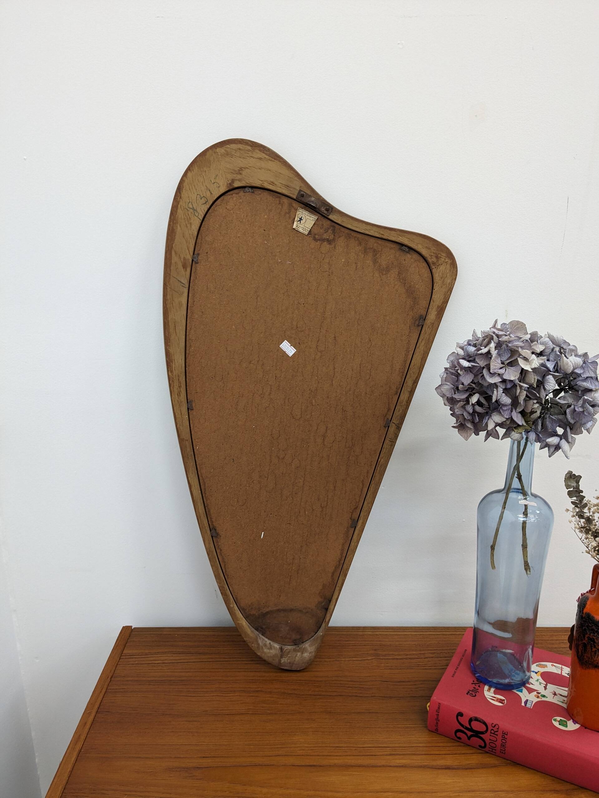 Vintage teak mirror