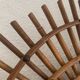 Vintage 1960s rattan sun mirror spiral - 80 x 62 cm