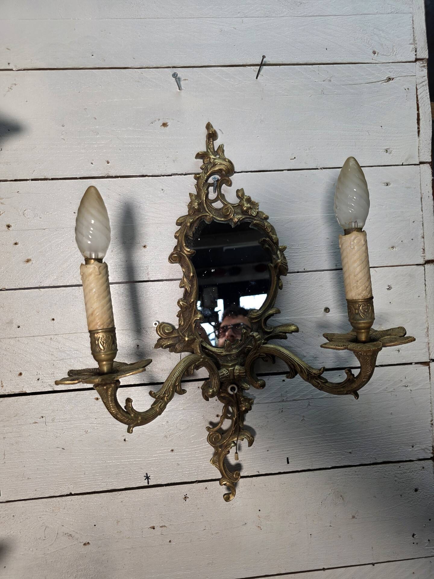 Applique miroir style Louis XV 