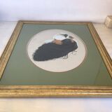 Signed dog painting