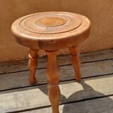 Old small farm stool, tripod, 1950's