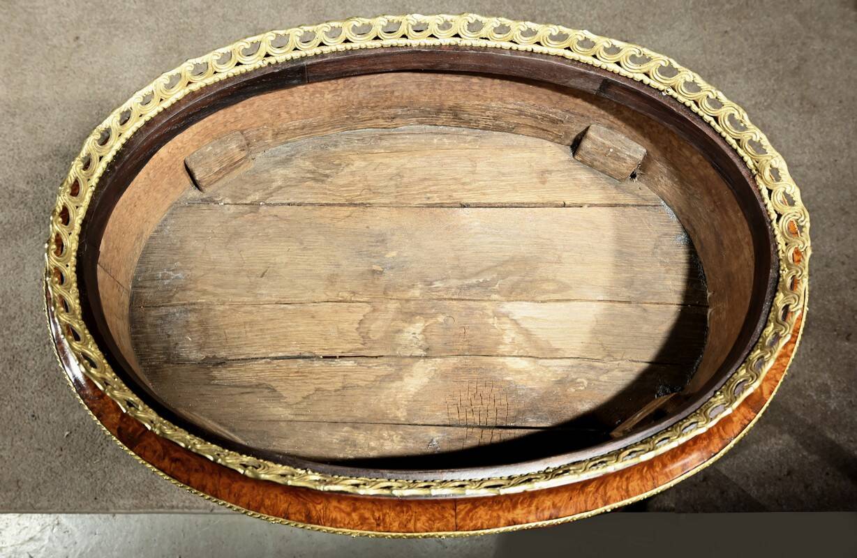 Planter in Precious Wood Marquetry, Napoleon III Period – Mid-19th Century