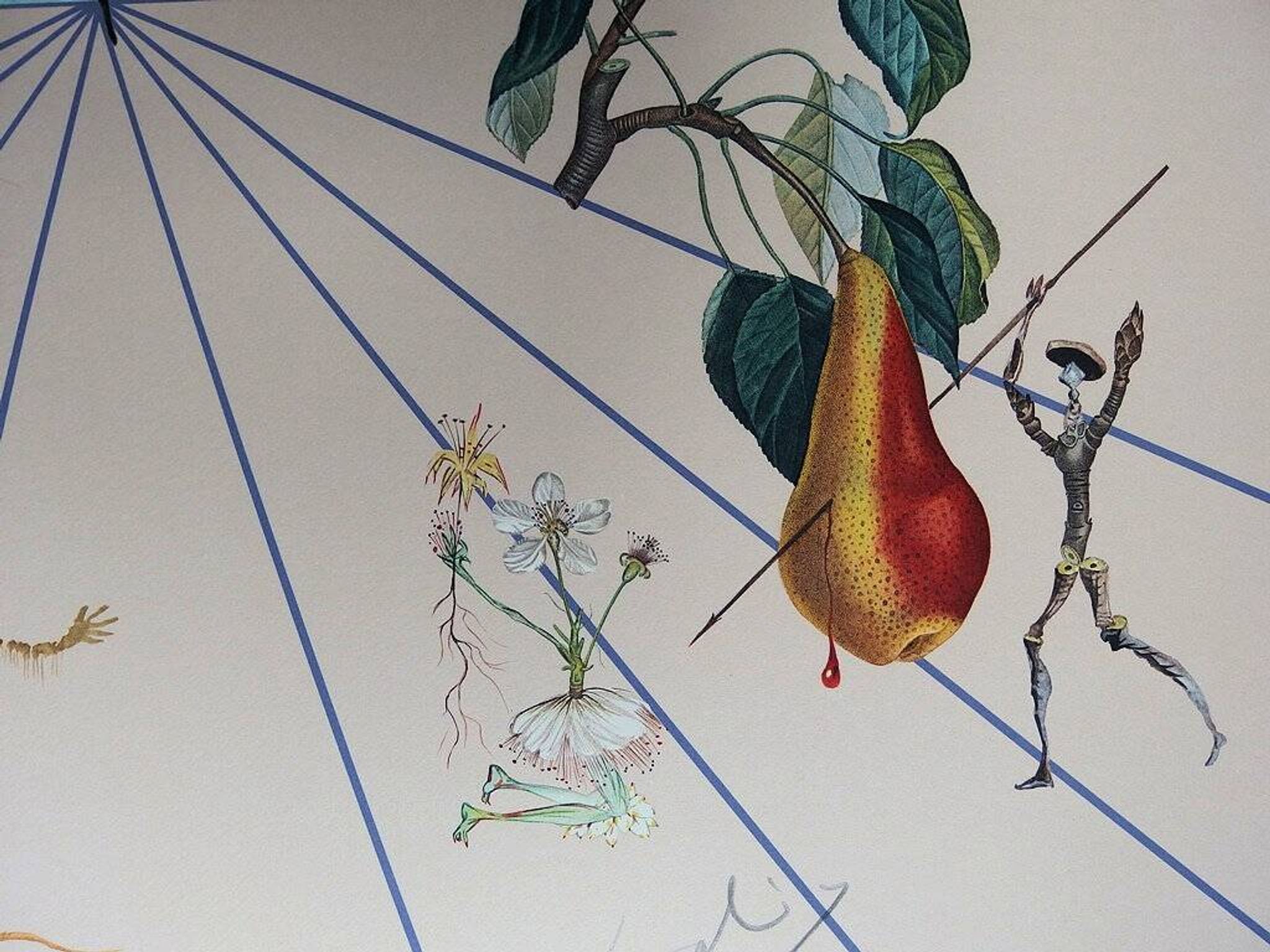 Salvador Dali : Flordali II, La rose papillon - Lithographie originale signée