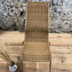 Vintage 1980 Ikea chair in rattan and aluminum