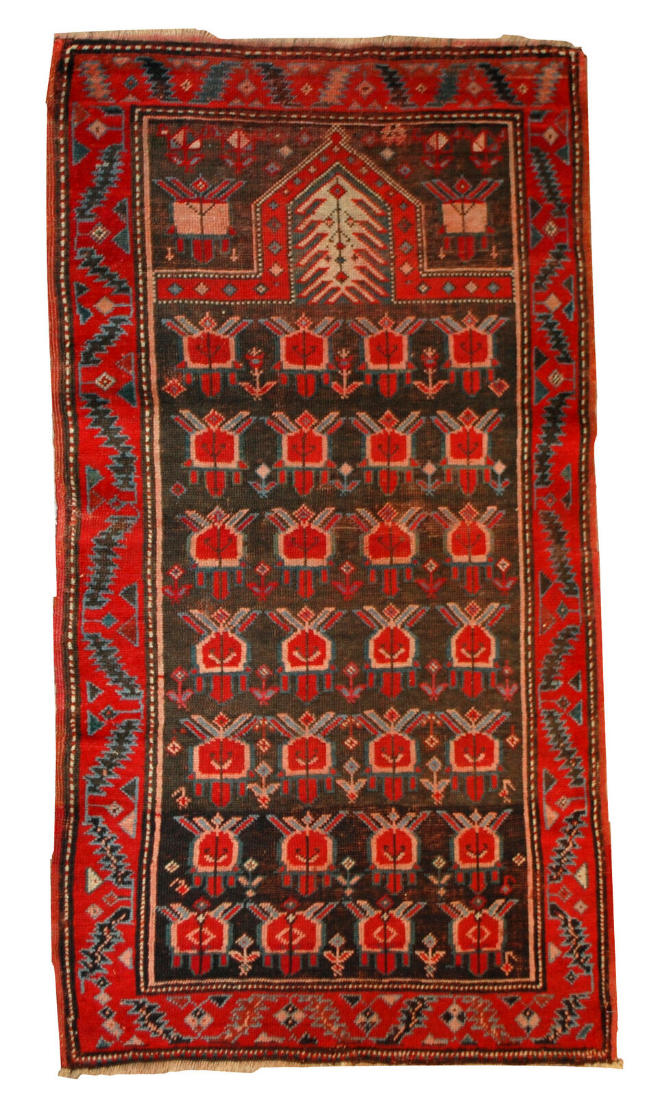 Ancient Caucasian carpet Karabakh handmade 90cm x 153cm 1890s