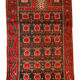 Ancient Caucasian carpet Karabakh handmade 90cm x 153cm 1890s
